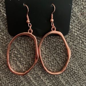 NWT copper oval hoop earrings!